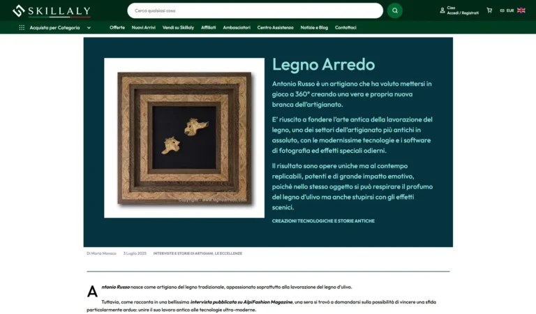L’Arte Futuristica del Legno d’Ulivo su Skillaly